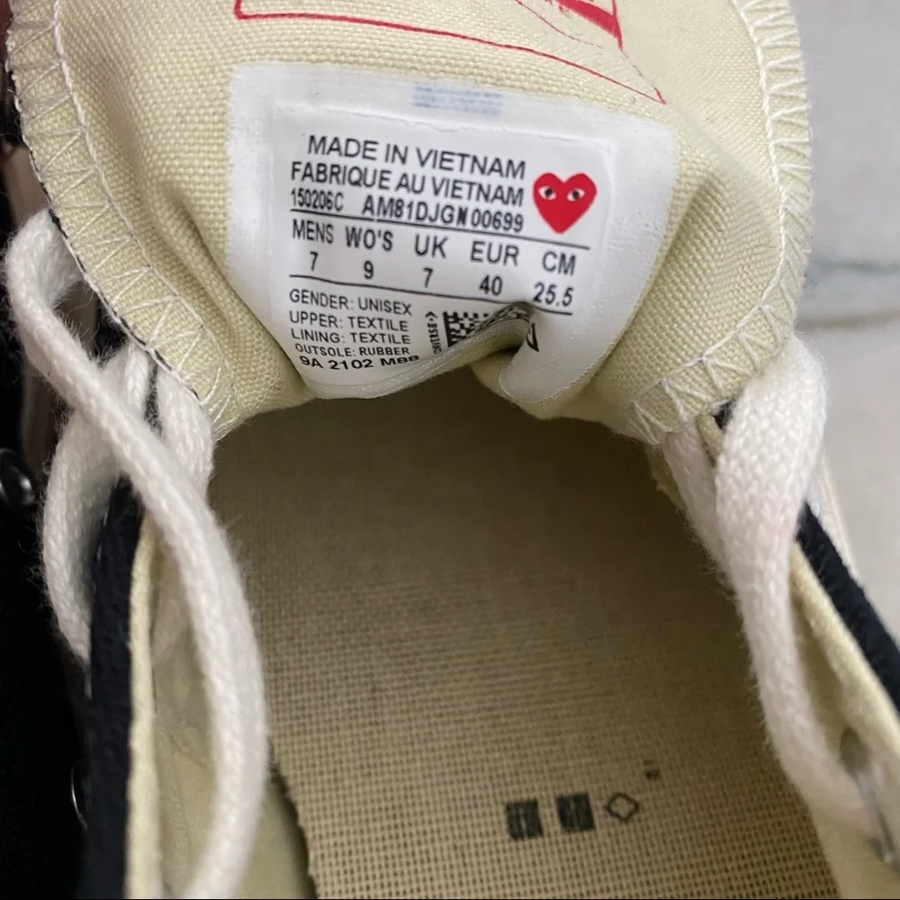 Comme des Garcons PLAY stamped instantly